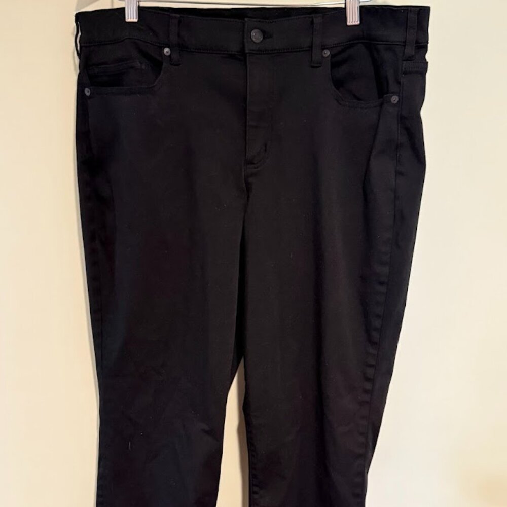 Lands End Black High Rise Slim Ankle Jean, size 20W